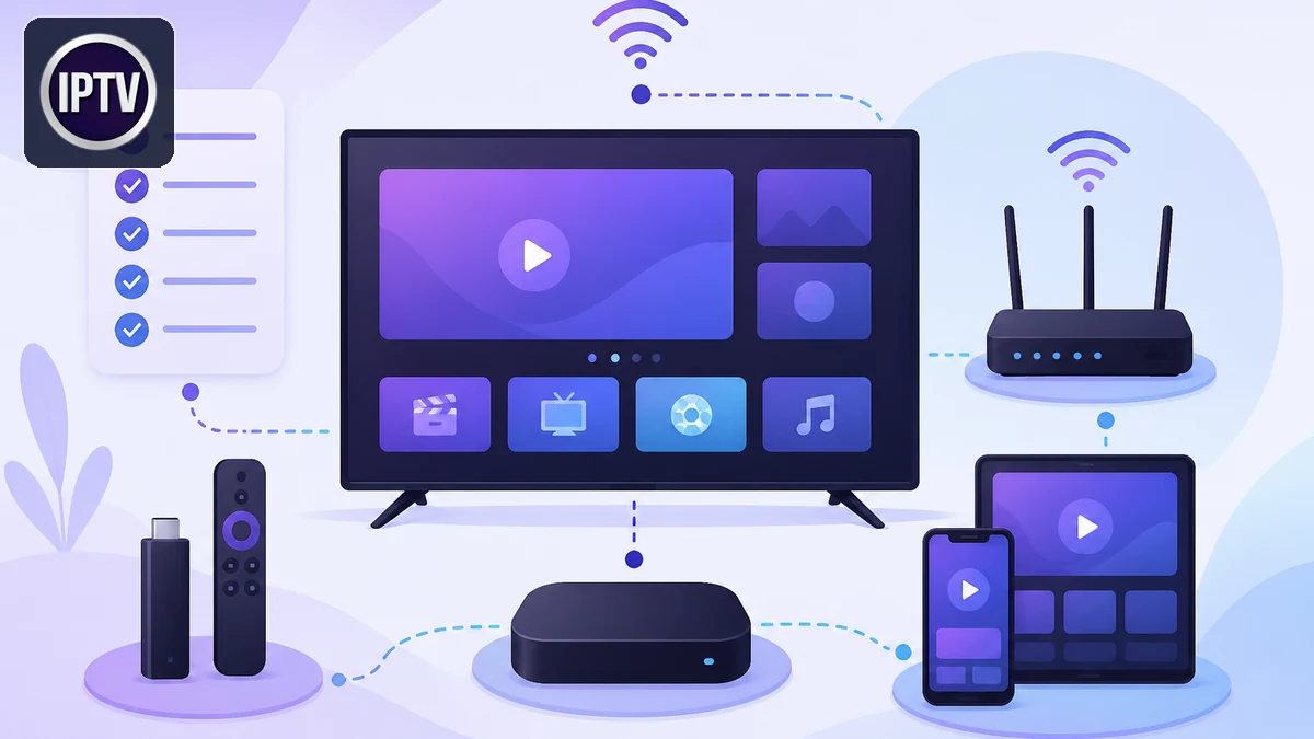 Installation IPTV sur Smart TV, boîtier, ordinateur et appareils mobiles