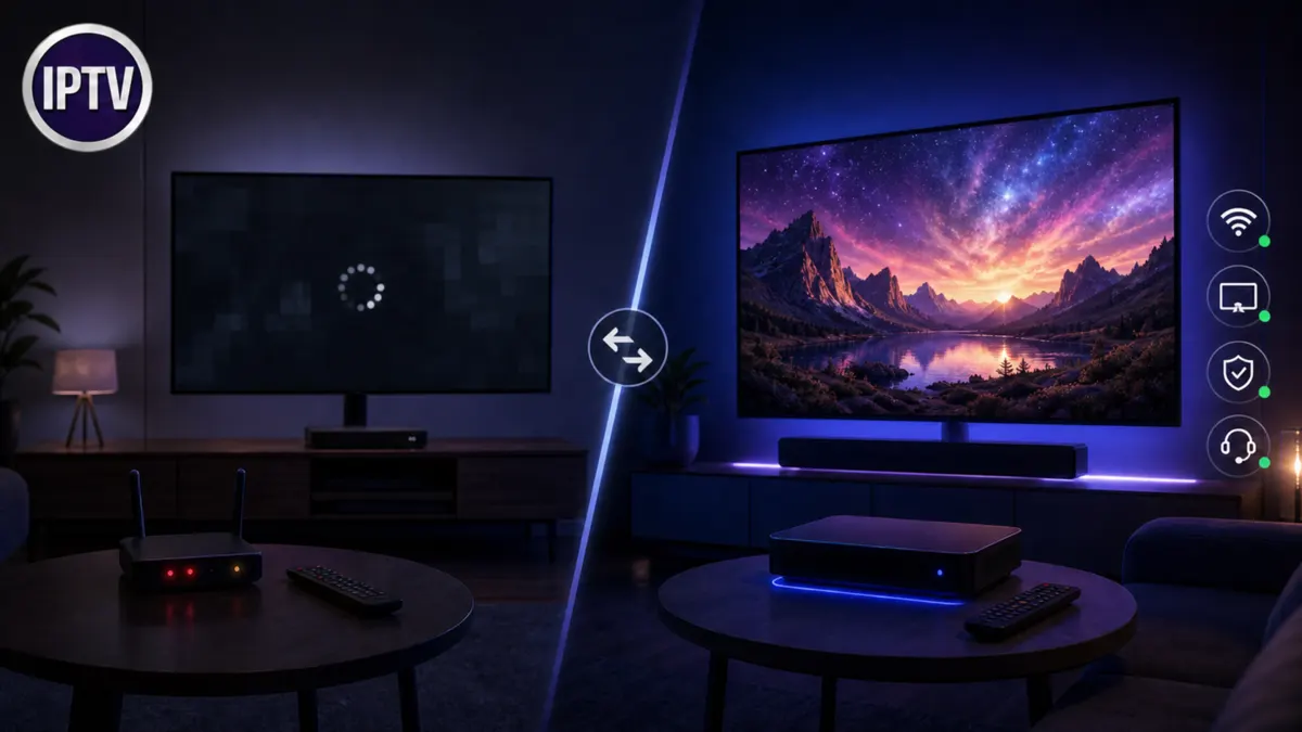 IPTV pas cher vs premium : comparaison de deux installations TV en 2026