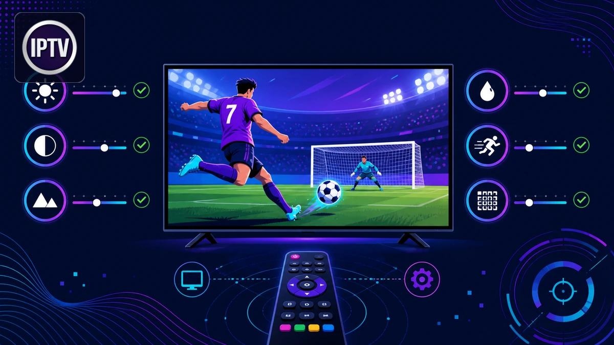 Réglages de qualité d’image IPTV sur un téléviseur